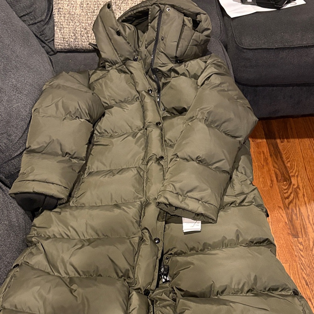 Olive Green Women's Puffer Jacket